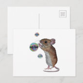 Maus und Blasen Ankündigungspostkarte (Vorne/Hinten)