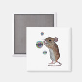 Maus und Blasen Magnet (Vorderseite/Rückseite)