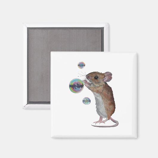 Maus und Blasen Magnet (Vorderseite/Rückseite)