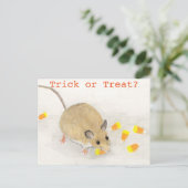 Maus und Candy Corns Halloween Postkarte (Stehend Vorderseite)