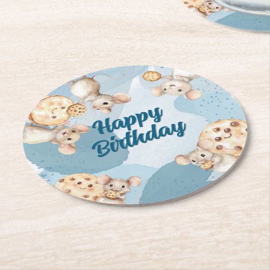 Maus und Cookie Paper Untersetzer (Angewinkelt)