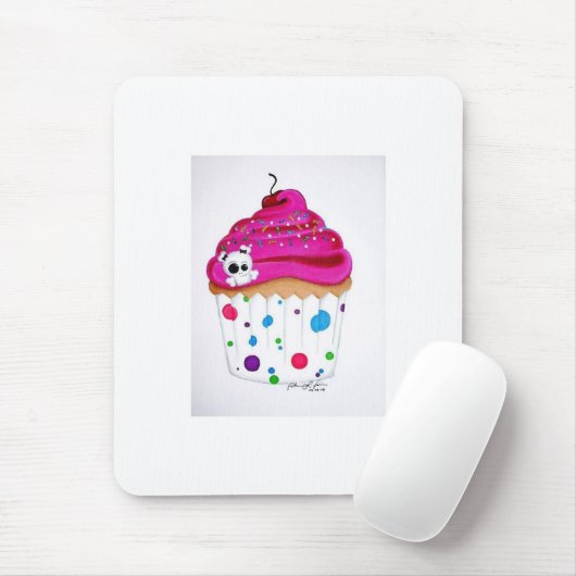 Maus und ein kleiner Kuchen Mousepad (Mit Mouse)