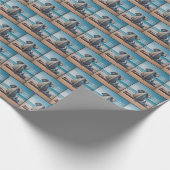 Maus und Elefant am Strand Geschenkpapier (Ecke)