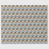 Maus und Ente in Blase im Bad Geschenkpapier (Flach)