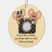 Maus und Kamera Keramikornament (Links)