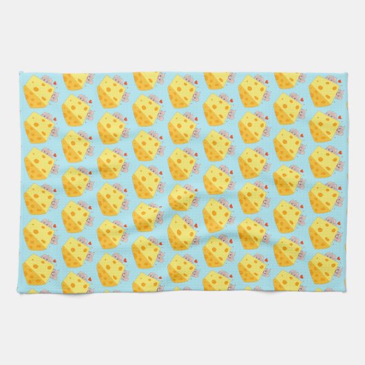 Maus und Käse Geschirrtuch (Horizontal)