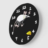 Maus und Käse Große Wanduhr (Winkel)