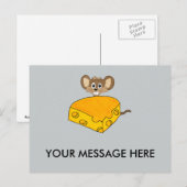 Maus und Käse Postkarte (Vorne/Hinten)