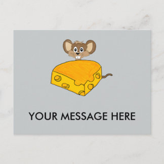 Maus und Käse Postkarte