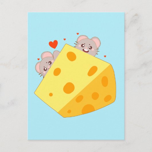 Maus und Käse Postkarte (Vorderseite)