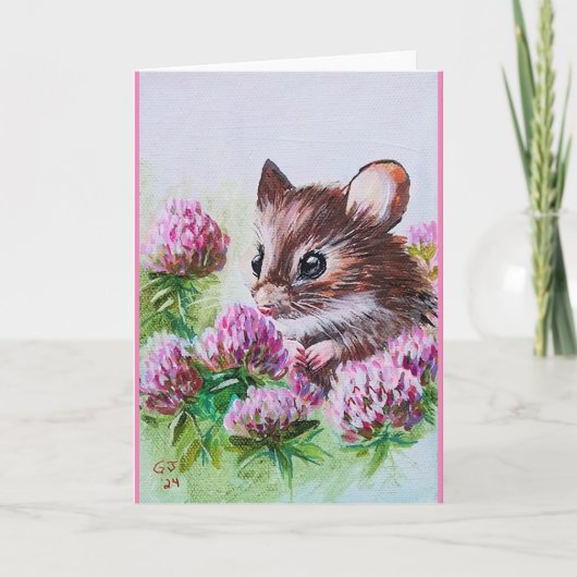 Maus und Klappe Dankeskarte (Vorderseite)