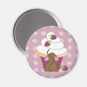 Maus und Kuchen Magnet (Vorderseite/Rückseite)