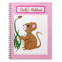 Maus und Ladybug Spiral Foto Notebook Notizblock