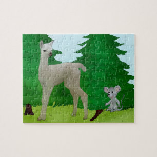 Maus und Lama Puzzel Puzzle