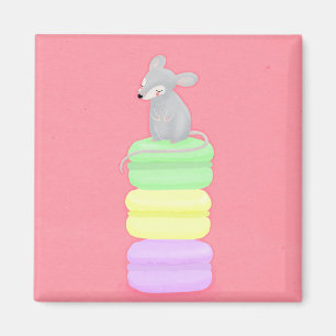 Maus und macarons Magnet