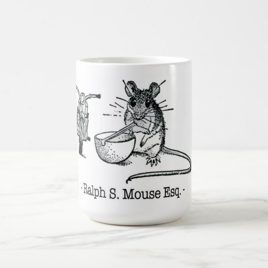 Maus und Motorrad Kaffeetasse (Mittel)