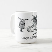 Maus und Motorrad Kaffeetasse (Vorderseite Links)