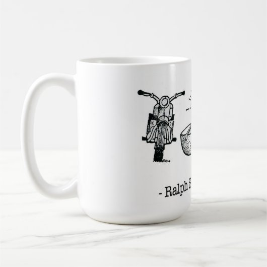 Maus und Motorrad Kaffeetasse (Links)