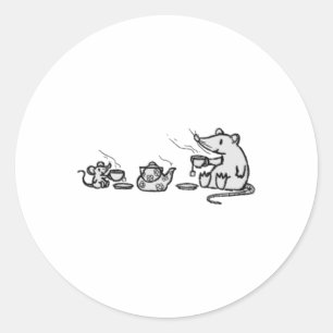 Maus und Ratte haben einen Aufkleber für ein Party