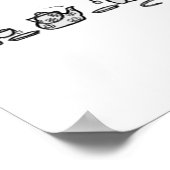 Maus und Ratte haben einen Aufkleber für ein Party Poster (Ecke)