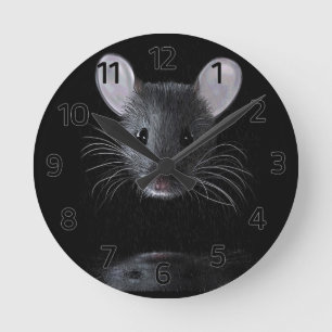 Maus- und Reflektorhalterung Runde Wanduhr