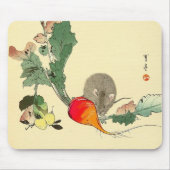 Maus und roter Rettich, japanisches malendes Mousepad (Vorne)