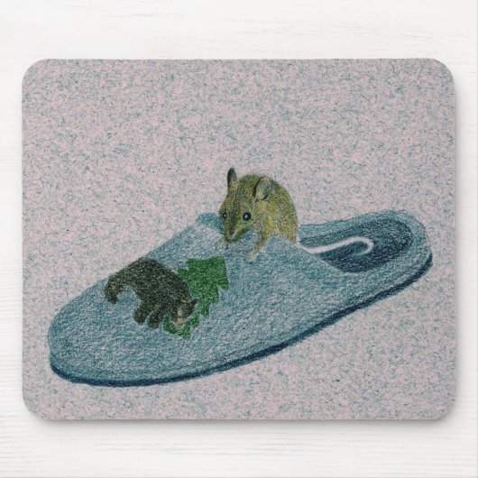 Maus und Slipper Mousepad (Vorne)