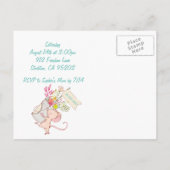 Maus und Vogelkinder Einladung zum Geburtstag (Rückseite)