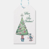 Maus und Weihnachtsbaum "habe ein Mäuse Weihnachte Geschenkanhänger (Vorderseite)