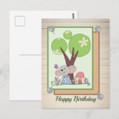 Maus unter dem Baum Postkarte (Vorne/Hinten)