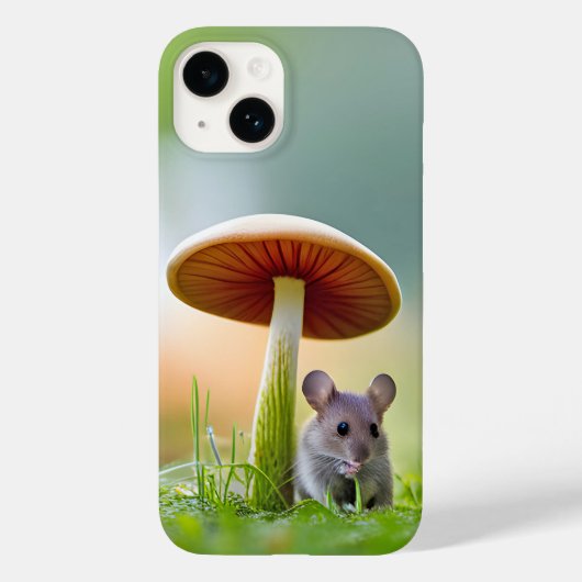Maus unter einem Pilz Case-Mate iPhone Hülle (Rückseite)