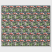 Maus unter einem Pilz Geschenkpapier (Flach)