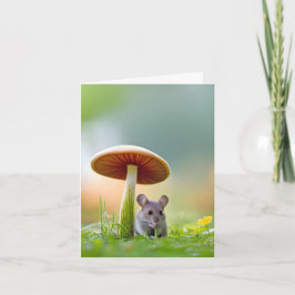 Maus unter einem Pilz Karte