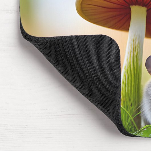 Maus unter einem Pilz Mousepad (Ecke)