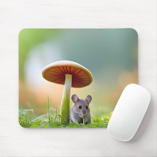 Maus unter einem Pilz Mousepad (Mit Mouse)