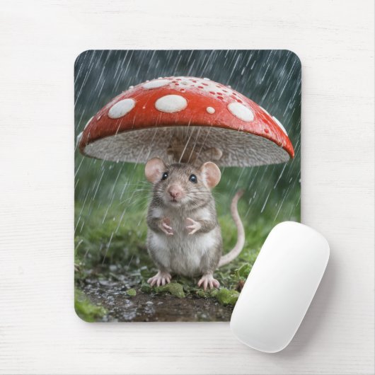 Maus unter einem Pilz Mousepad (Mit Mouse)