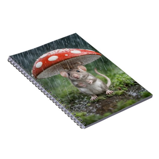 Maus unter einem Pilz Notizblock (Rechte Seite)