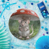 Maus unter einem Pilz Pappteller (Party)