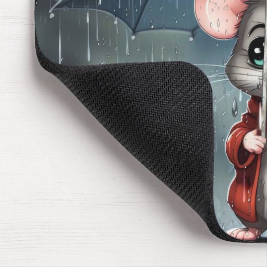 Maus unter einem Schirm Mousepad (Ecke)