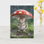 Maus unter einem Toadstool Karte (Gelbe Blume)