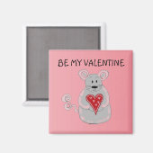 Maus Valentinstag Magnet (Vorderseite/Rückseite)