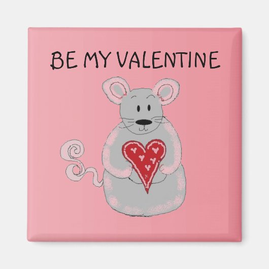 Maus Valentinstag Magnet (Vorne)