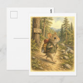 Maus-Wanderillustration Postkarte (Vorne/Hinten)