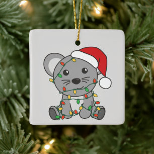 Maus Weihnachten Wintertiere Feiertagsmäuse Keramikornament