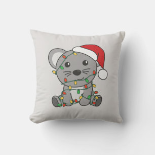 Maus Weihnachten Wintertiere Feiertagsmäuse Kissen