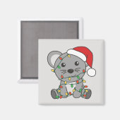 Maus Weihnachten Wintertiere Feiertagsmäuse Magnet (Vorderseite/Rückseite)