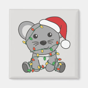 Maus Weihnachten Wintertiere Feiertagsmäuse Magnet