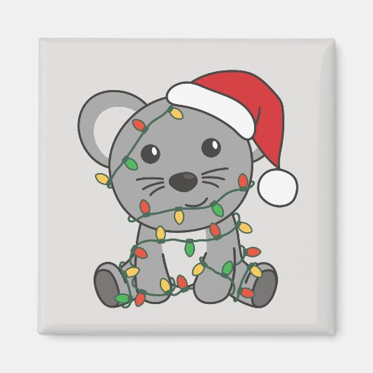 Maus Weihnachten Wintertiere Feiertagsmäuse Magnet (Vorne)