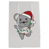 Maus Weihnachten Wintertiere Feiertagsmäuse Mittlere Geschenktüte (Rückseite)
