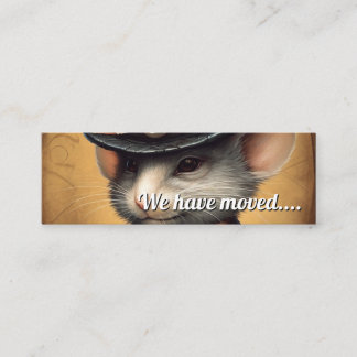 Maus Wir sind umgezogen Mini Visitenkarte